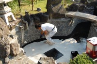 池　リフォーム,錦鯉池　改修,庭池　池用塗料