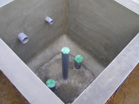 沈殿槽　配管,構造　錦鯉　池