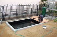 コンクリート池　池用塗料,池作り　錦鯉