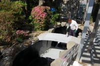 錦鯉　和風池,庭池　池用塗料
